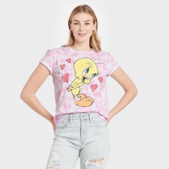 Looney Tunes Tweety Bird Tie Dye T-Shirt - Picture 1 of 6